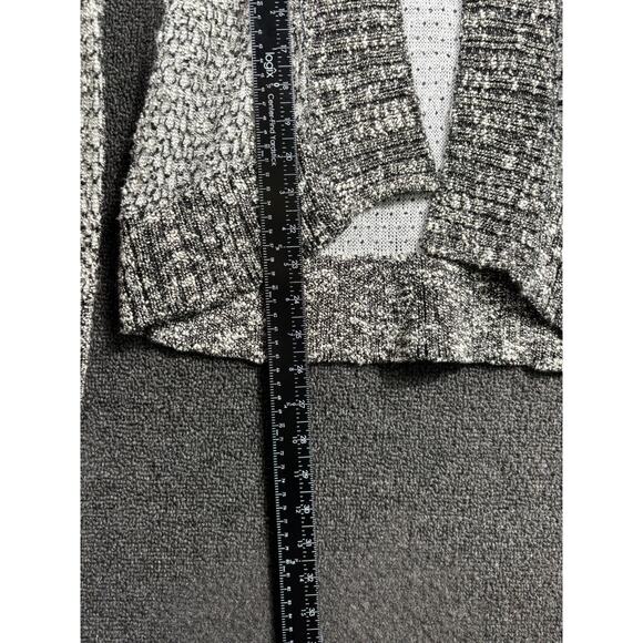 Chico’s Open Front Textured Overlay Jacket Womens 0 US 4 Gray Multi Long Sleeve - Picture 6 of 7
